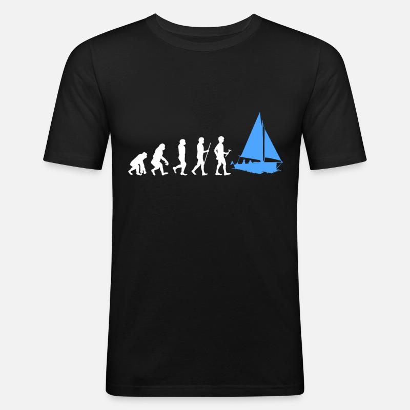 Sailing evolution - Men's Slim Fit T-Shirt - black