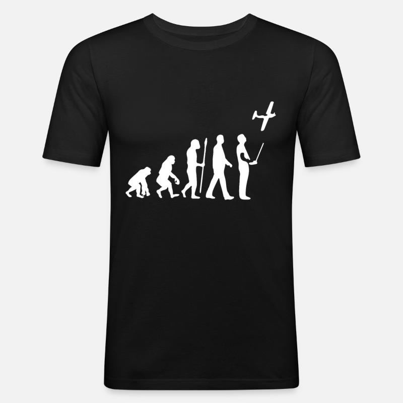 Model Flight Evolution - Men's Slim Fit T-Shirt - black