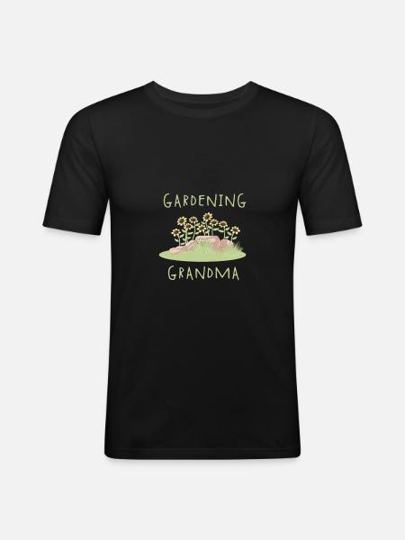 Gardening Grandma - Men's Slim Fit T-Shirt - black