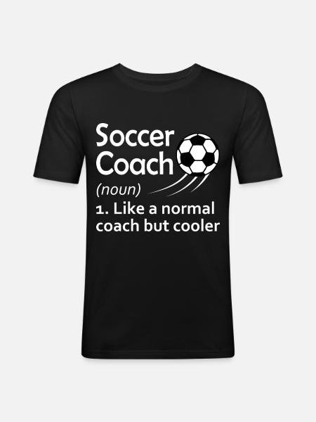 Fußball Trainer - Männer Slim Fit T-Shirt - Schwarz