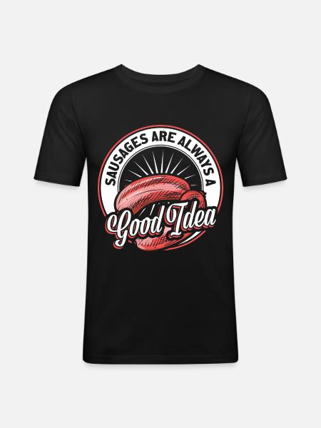 Wurst - Männer Slim Fit T-Shirt - Schwarz