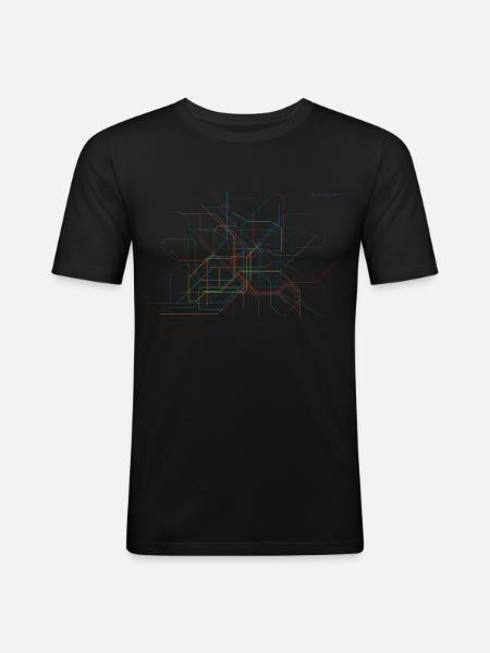 U-MOVE Deutschland - Männer Slim Fit T-Shirt - Schwarz