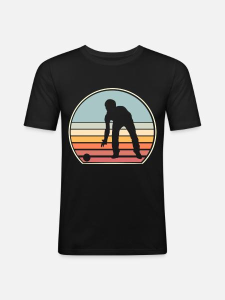 Boule Boccia Boule player - Men's Slim Fit T-Shirt - black