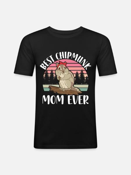Chipmunk Pet | Chipmunk Gift Ideas - Men's Slim Fit T-Shirt - black