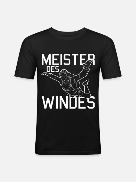 Indoor-Skydiving - Männer Slim Fit T-Shirt - Schwarz