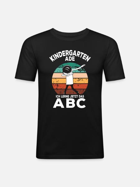 Maternelle Ade J’apprends ABC - T-shirt près du corps Homme - noir