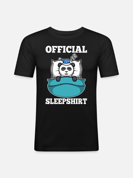 Official sleepshirt Panda - Men's Slim Fit T-Shirt - black