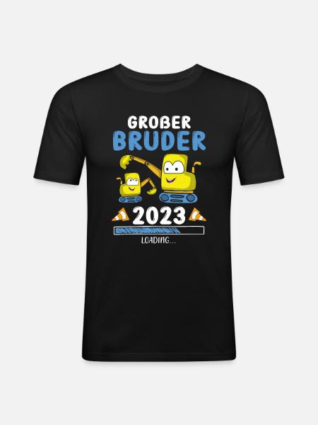 Großer Bruder 2023 - Männer Slim Fit T-Shirt - Schwarz