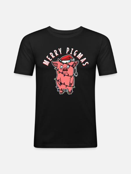 Merry Pigmas - T-shirt près du corps Homme - noir