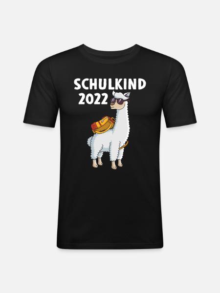 Écolier 2022 Lama - T-shirt près du corps Homme - noir