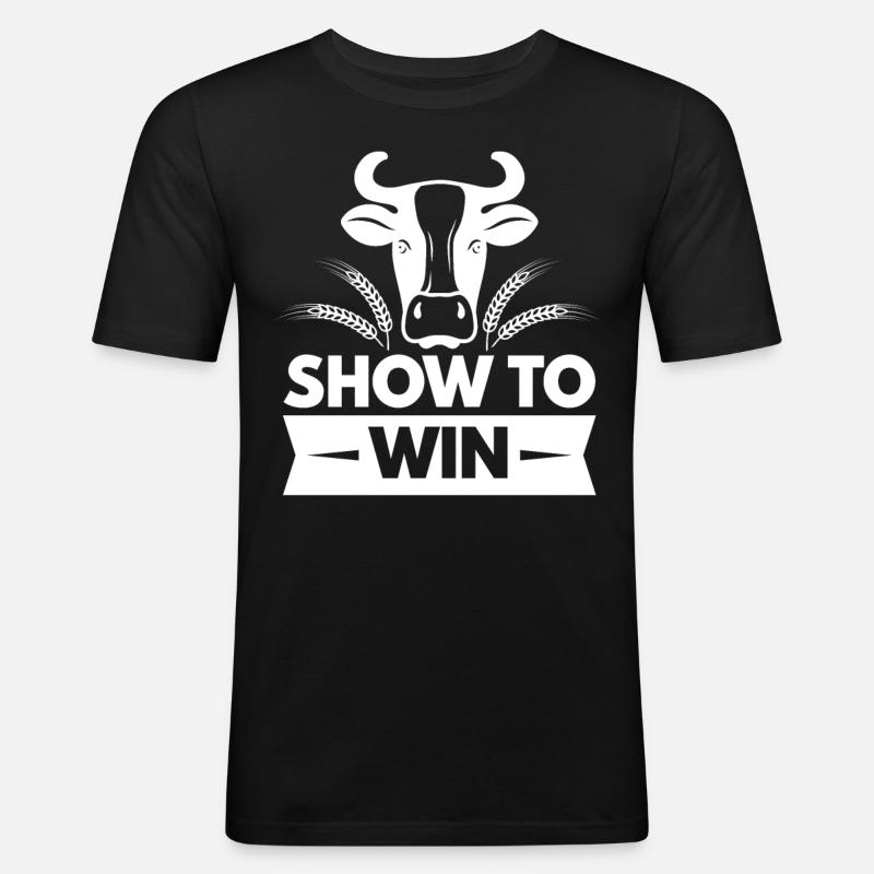 Cattle Show To Win - Men's Slim Fit T-Shirt - black