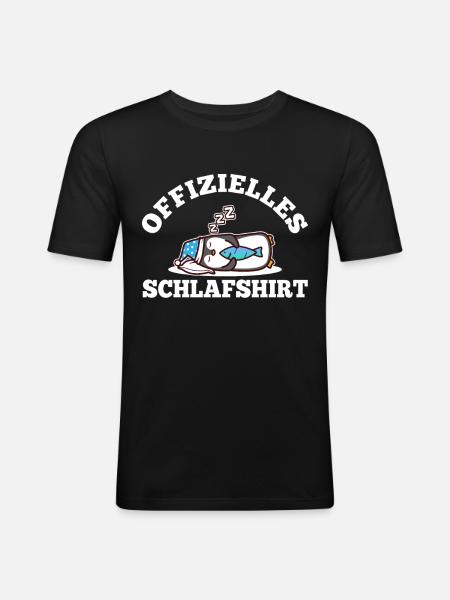 Official Sleeping Shirt Penguin - Men's Slim Fit T-Shirt - black