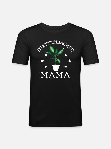 Dieffenbachia Mama - Men's Slim Fit T-Shirt - black