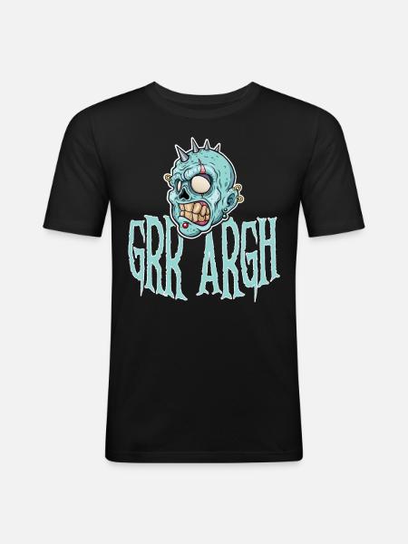 Grr Argh Zombie Punk - Men's Slim Fit T-Shirt - black