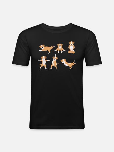 Yoga Dog - Men's Slim Fit T-Shirt - black