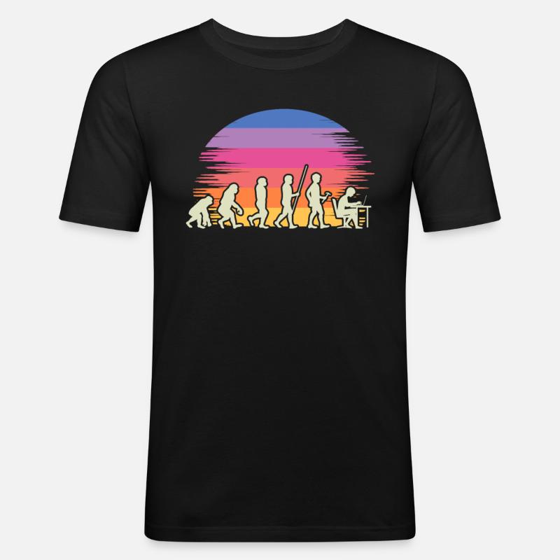 Spiele Evolution - Männer Slim Fit T-Shirt - Schwarz