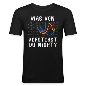Was Von Verstehst Du Nicht Modular Synthesizer - Männer Slim Fit T-Shirt - Schwarz - Vorne - Nik (191cm)