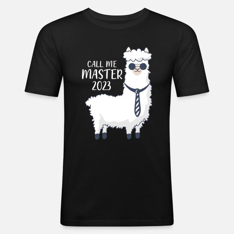 Call me Master 2023 - Männer Slim Fit T-Shirt - Schwarz