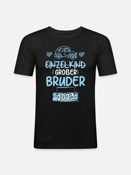 Großer Bruder 2023 - Männer Slim Fit T-Shirt - Schwarz