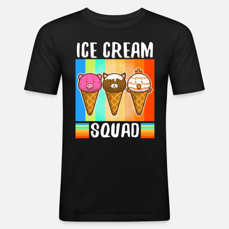 Escouade de crème glacée - T-shirt près du corps Homme - noir