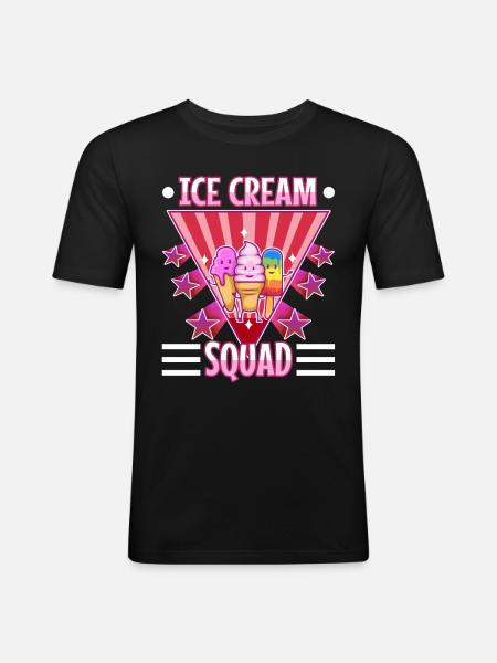 Ice cream squad - Men's Slim Fit T-Shirt - black