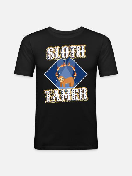 Sloth Tamer - Men's Slim Fit T-Shirt - black