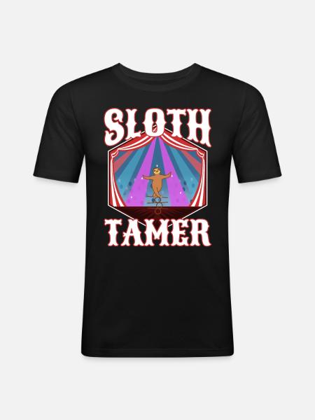 Sloth Tamer - Men's Slim Fit T-Shirt - black