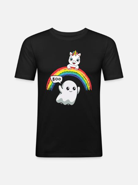 Boo Ghost - Men's Slim Fit T-Shirt - black