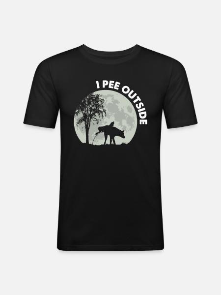 I Pee Outside Dog - Men's Slim Fit T-Shirt - black