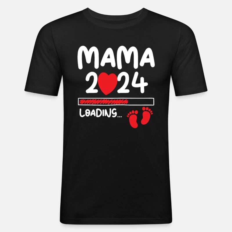 Mama Loading 2024 - Men's Slim Fit T-Shirt - black
