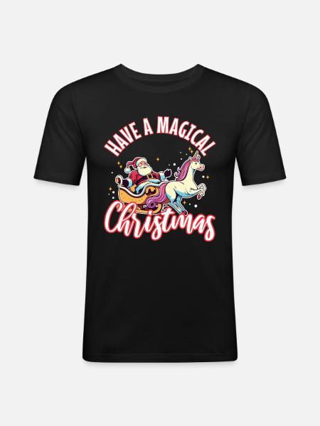 Have a magical christmas - Men's Slim Fit T-Shirt - black