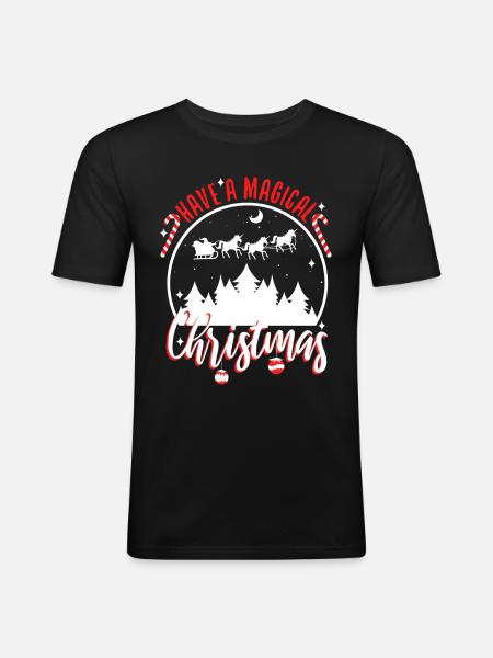 Have a magical christmas - Men's Slim Fit T-Shirt - black