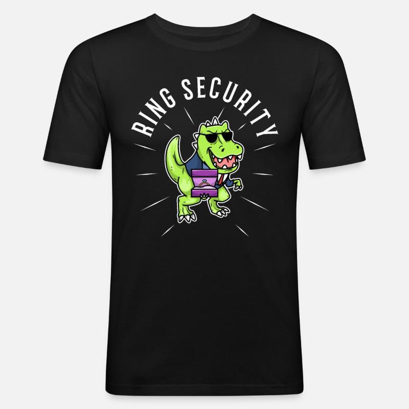 Ring Security Wedding - Männer Slim Fit T-Shirt - Schwarz