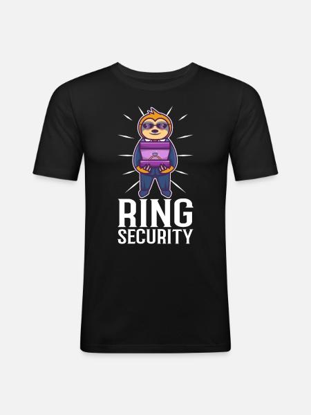 Ring Security Wedding - Männer Slim Fit T-Shirt - Schwarz