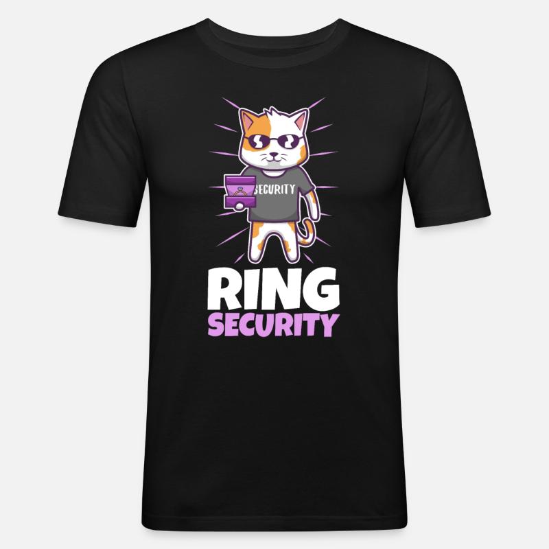 Ring Security Wedding - Männer Slim Fit T-Shirt - Schwarz