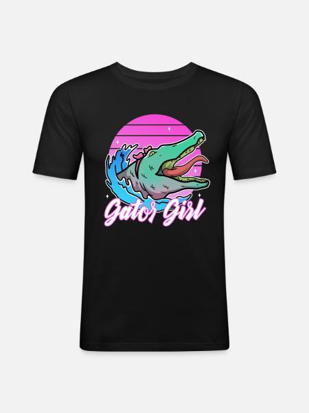 Gator Girl - Men's Slim Fit T-Shirt - black