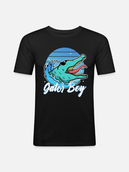 Gator Boy - Men's Slim Fit T-Shirt - black