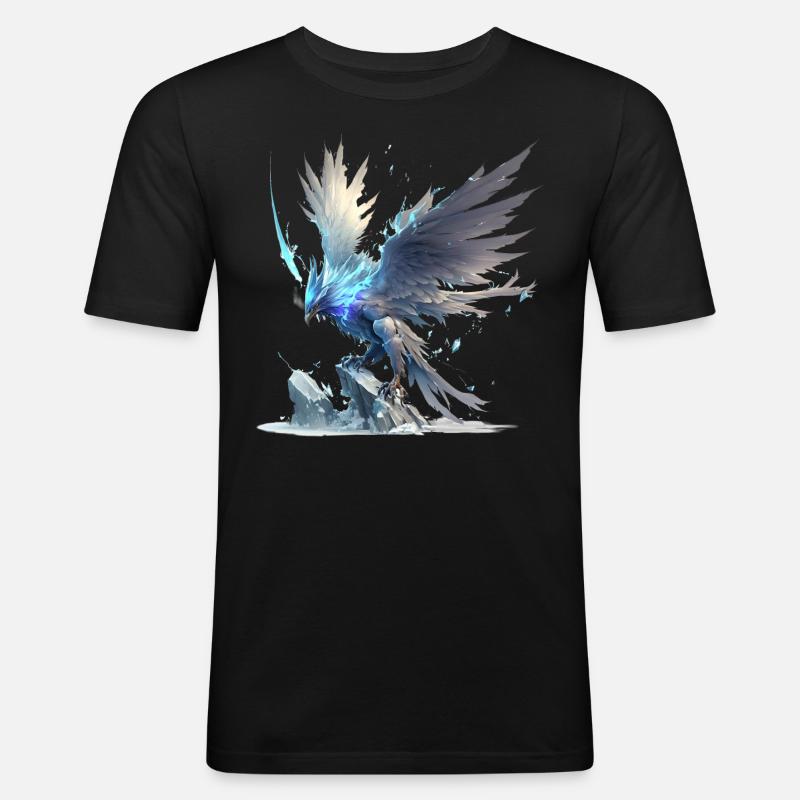 Eisphönix - Männer Slim Fit T-Shirt - Schwarz