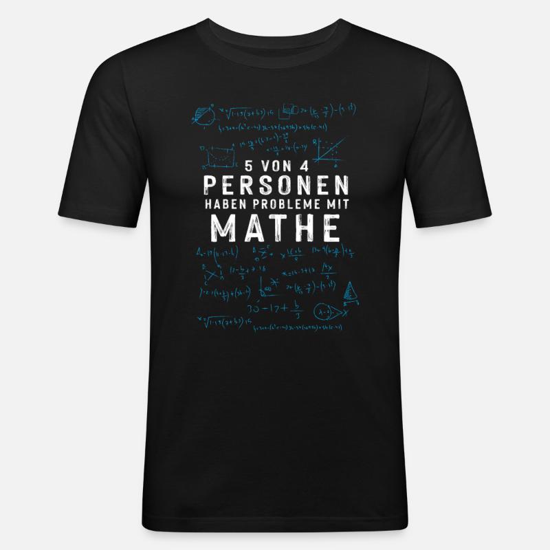 Math Math Teacher - Men's Slim Fit T-Shirt - black