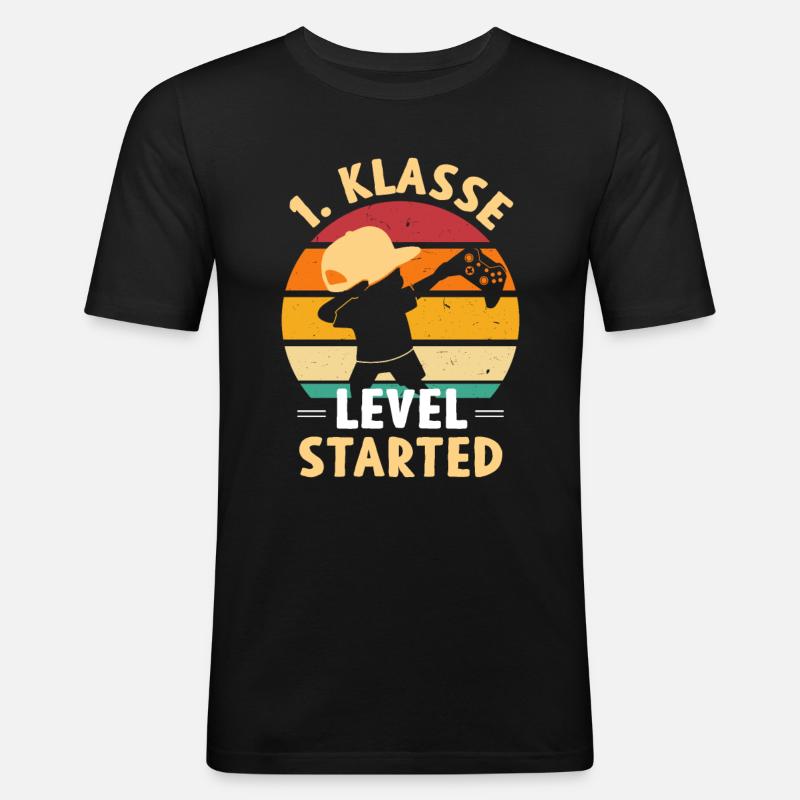 1st Class Level Started - Men's Slim Fit T-Shirt - black