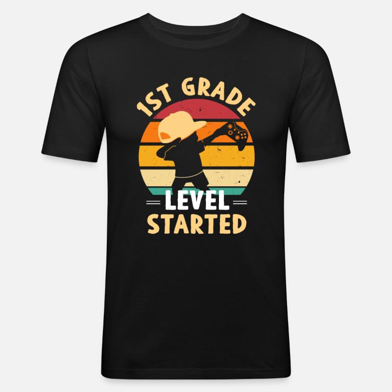 1st Class Level Started - Men's Slim Fit T-Shirt - black