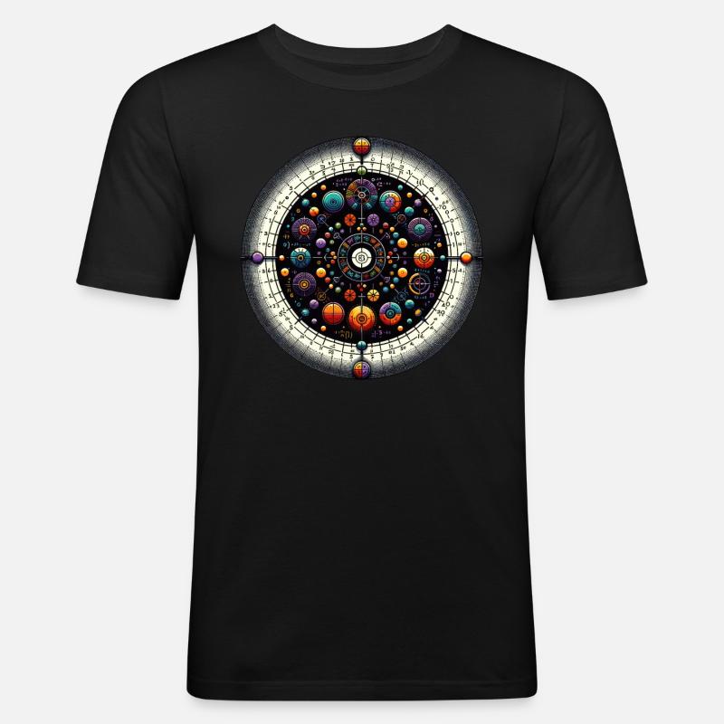 Zodiaque mystique Sphère céleste - T-shirt près du corps Homme - noir