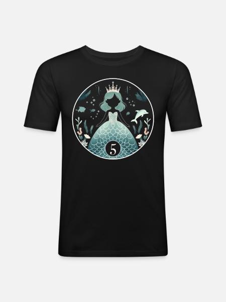 Mermaid Princess Magic - Men's Slim Fit T-Shirt - black