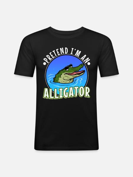 Pretend I'm An Alligator - Men's Slim Fit T-Shirt - black