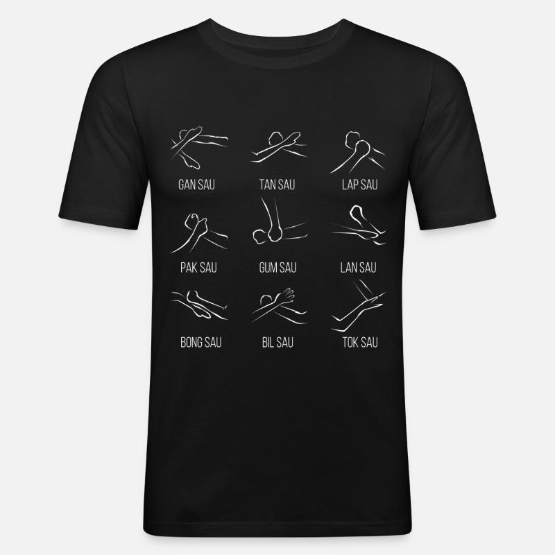 Wingtsun Wing chun - Männer Slim Fit T-Shirt - Schwarz
