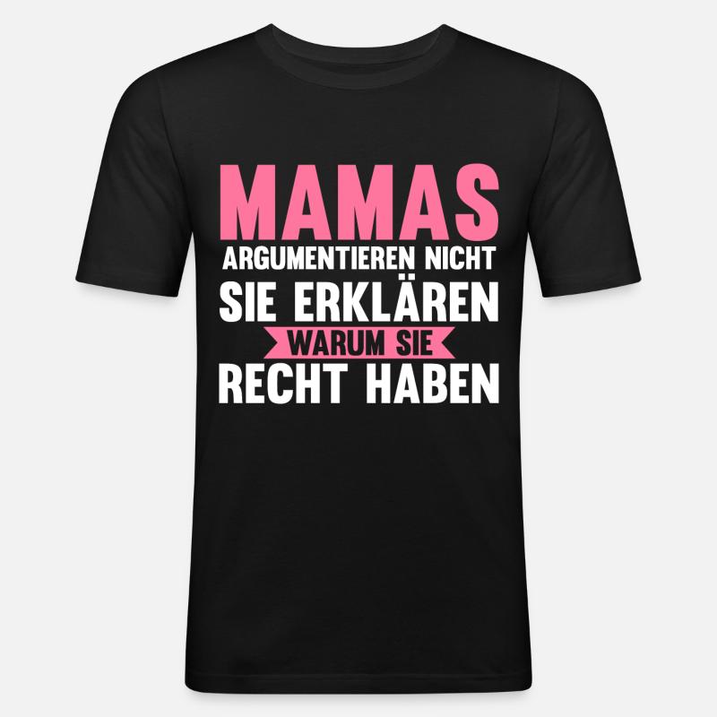 Mutter Mama - Männer Slim Fit T-Shirt - Schwarz