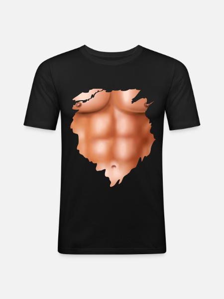 Élévation (Six Pack Edition) - T-shirt près du corps Homme - noir