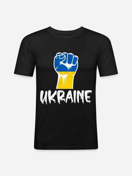 Ukraine Conflict Ukraine War - Men's Slim Fit T-Shirt - black