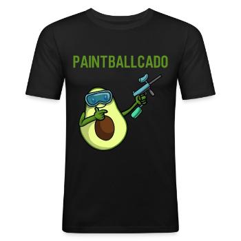 Paintball - Men's Slim Fit T-Shirt - black - Front - Nik (191cm)