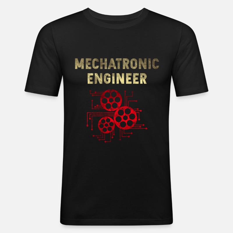 Mechatroniker Ingenieur Geschenk - Männer Slim Fit T-Shirt - Schwarz